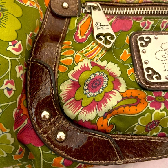 Jenna De Rossi Green Floral Shoulder Bag - Picture 4 of 11